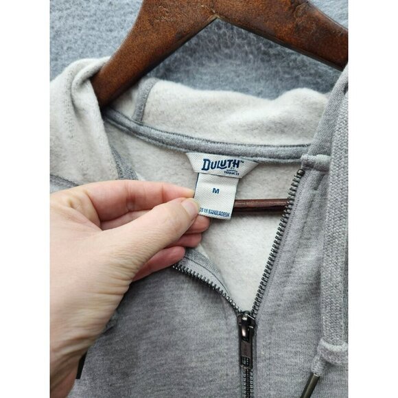 Duluth Trading Co. Gray Zip-Up Hoodie Sweatshirt - Picture 3 of 7